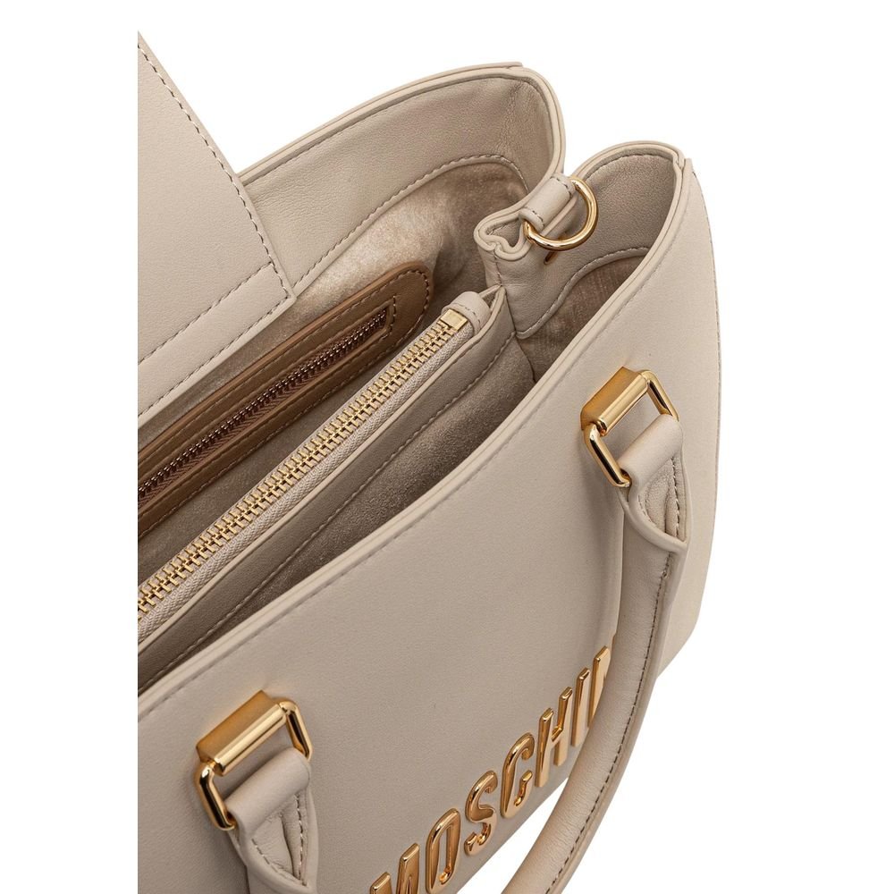 Love Moschino Beige Polyethylene Handbag - Image 5