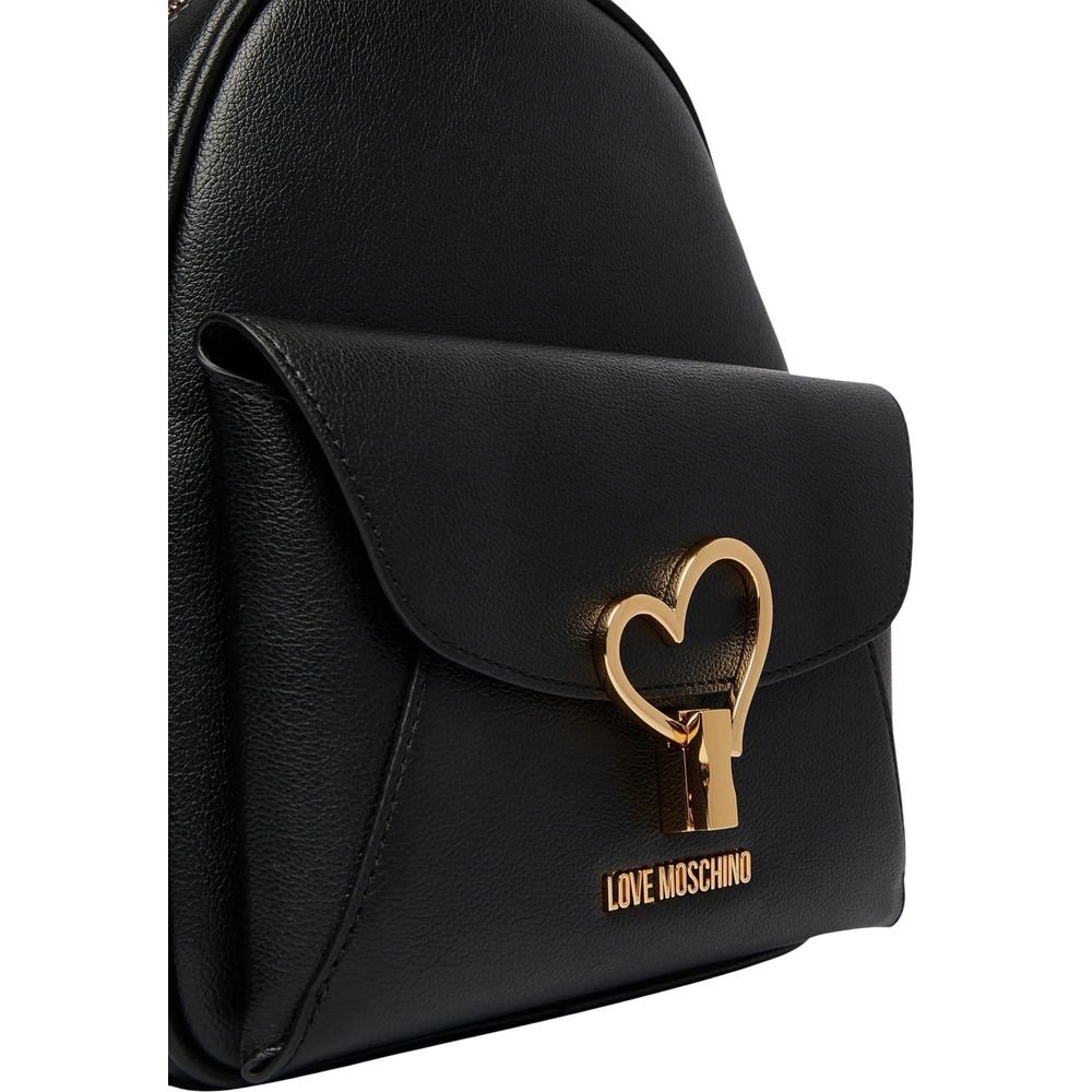Love Moschino Black Polyethylene Backpack - Image 2