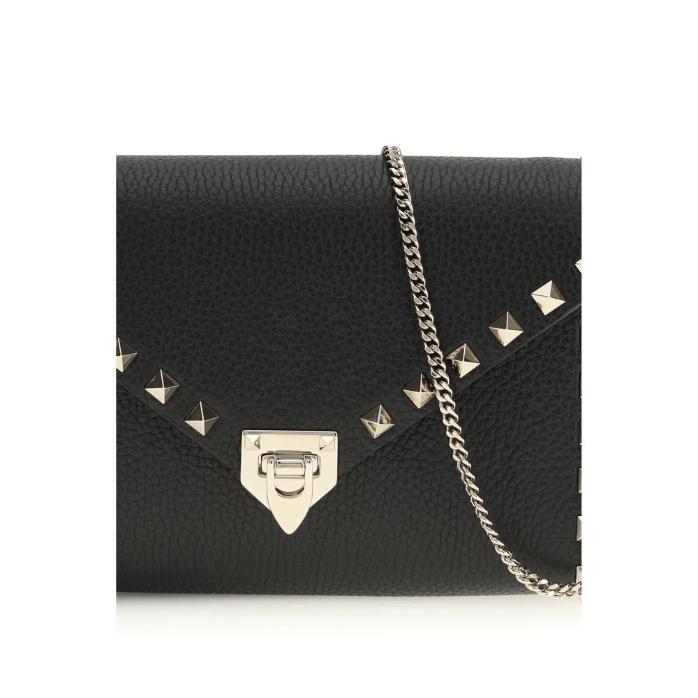 Valentino Garavani Black Calf Leather Bos Taurus Wallet - Image 4