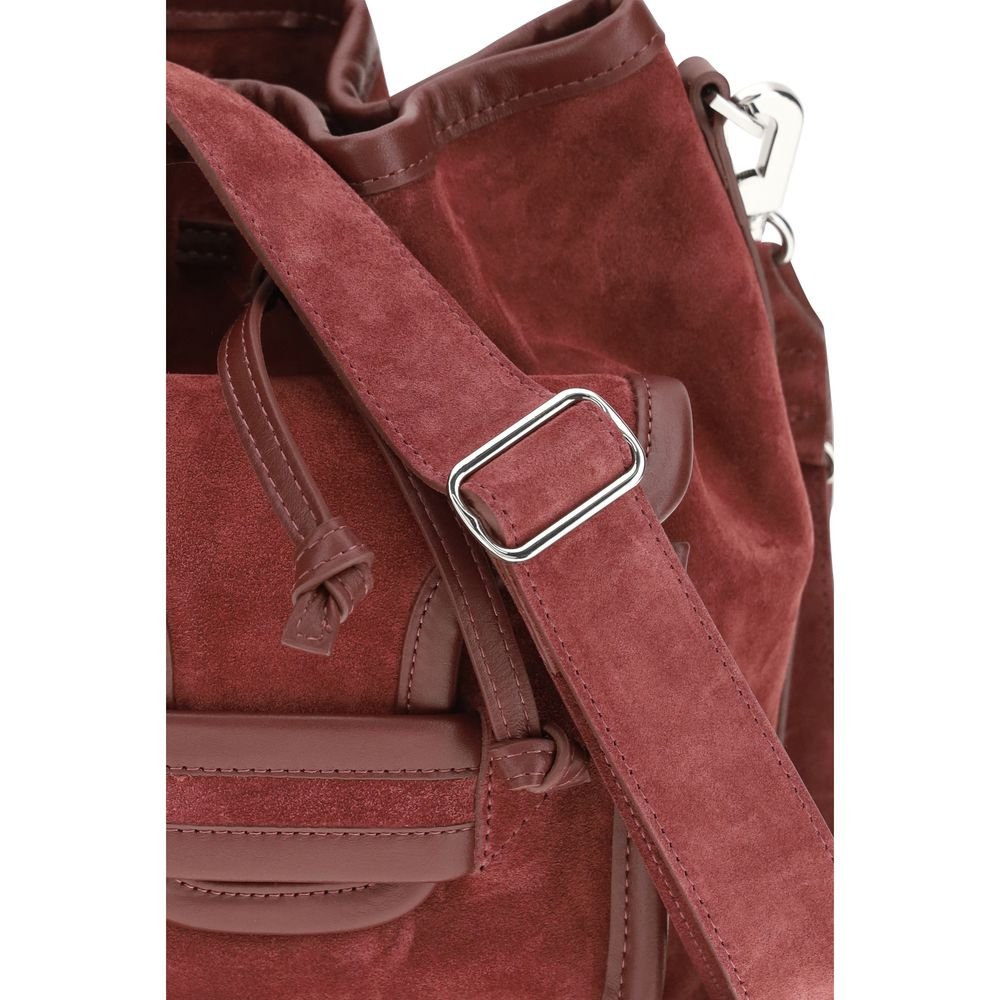 Pierre Hardy Bordeaux Calf Leather Bos Taurus Backet Bag - Image 4