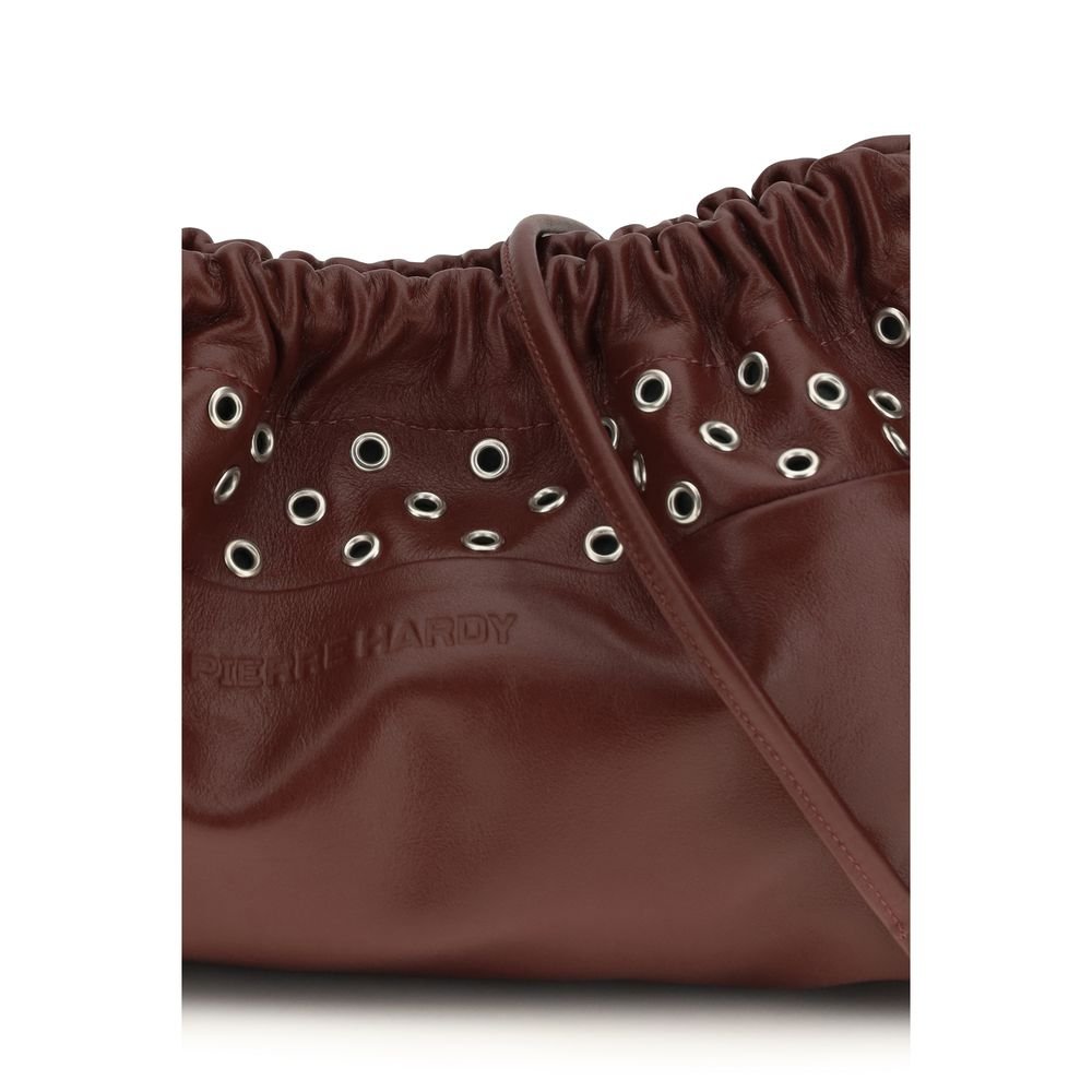 Pierre Hardy Bordeaux Calf Leather Bos Taurus Clutch Bag - Image 4