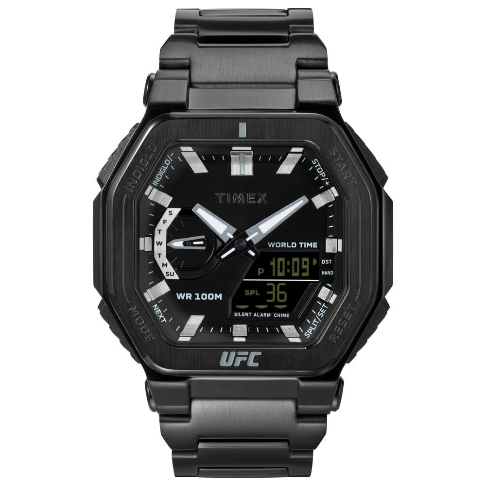 Timex Black Stainless Steel Sport Watch