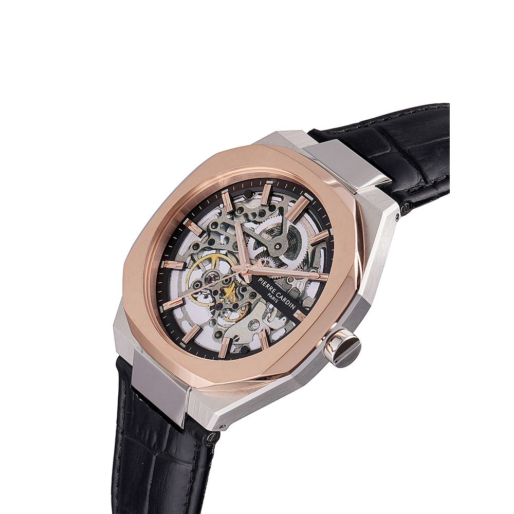 Pierre Cardin Black Leather Dress Watch - Image 2