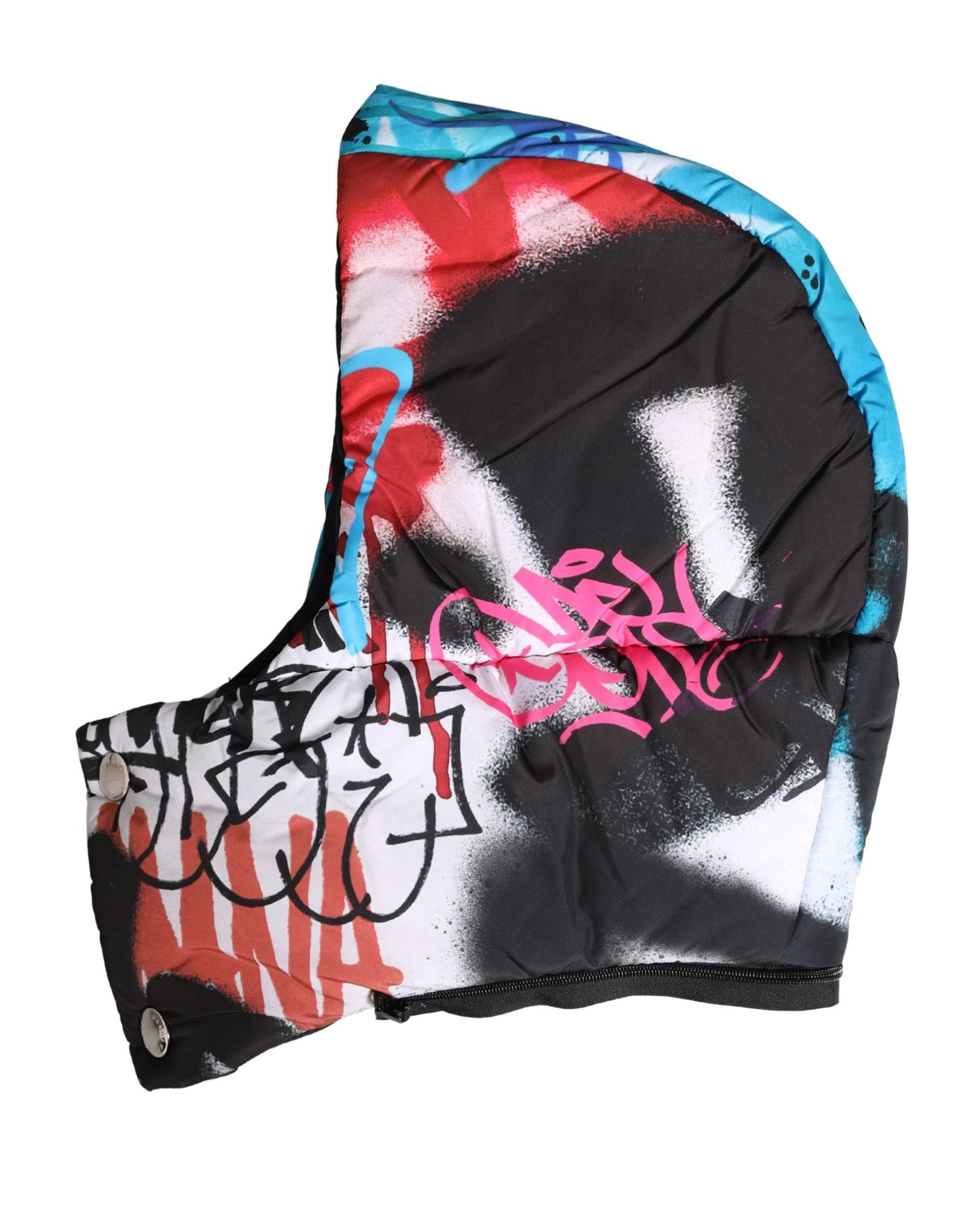 Dolce & Gabbana Multicolor Graffiti Whole Head Wrap Capello Hat - Image 3