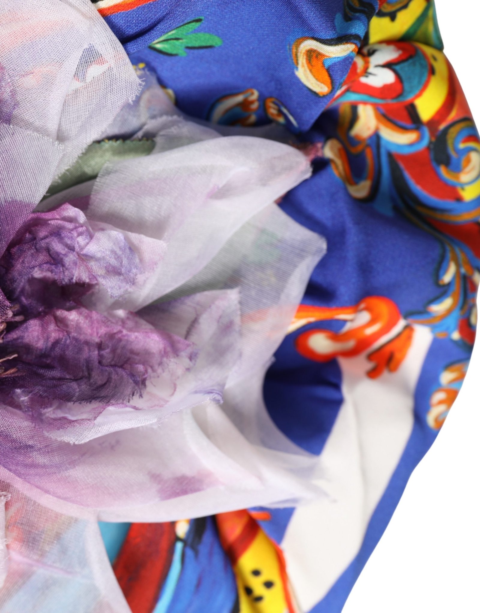 Dolce & Gabbana Multicolor Carretto Motif Turban Headwear Hat - Image 3