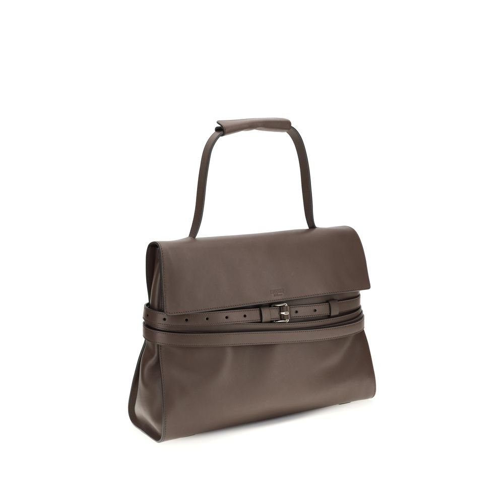 Moschino Brown Calf Leather Bos Taurus Handbag - Image 2