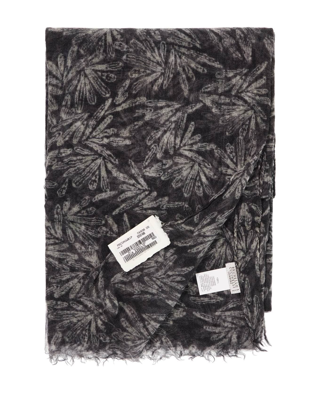 Brunello Cucinelli Gray Cashmere Scarf - Image 2
