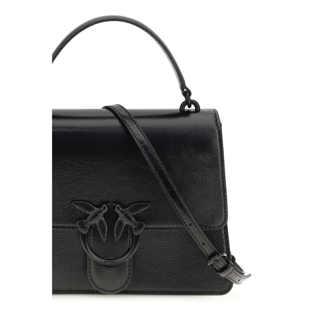 PINKO Black Lamb Ovis Aries Aries Handbag - Image 4