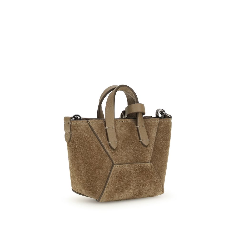 Brunello Cucinelli Brown Calf Leather Bos Taurus Shoulder Bag - Image 3
