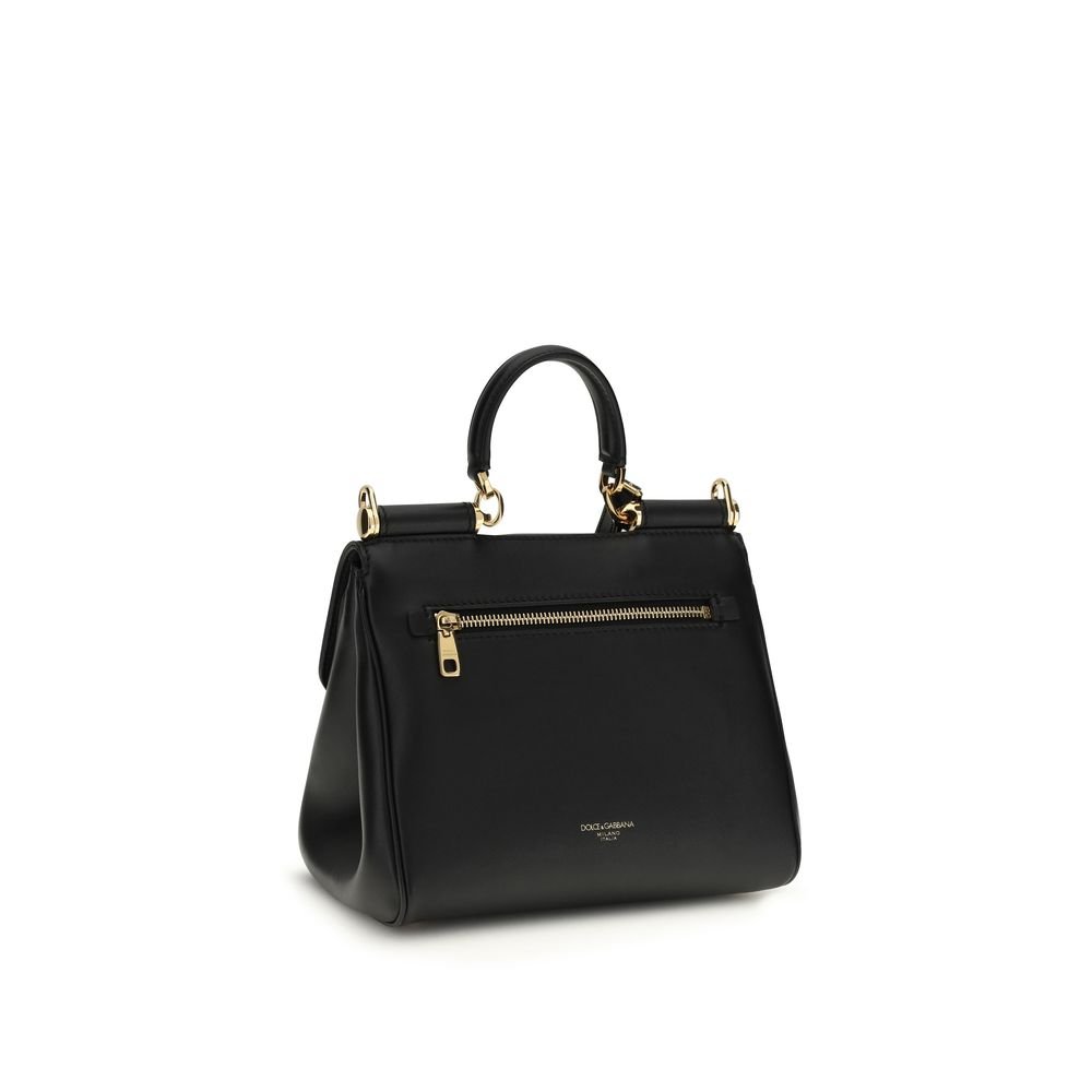 Dolce & Gabbana Black Calf Leather Bos Taurus Shoulder Bag - Image 3