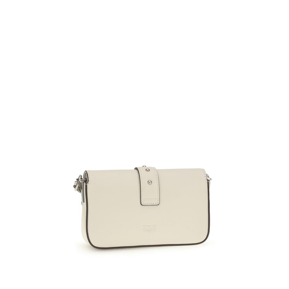 PINKO White Calf Leather Bos Taurus Shoulder Bag - Image 3