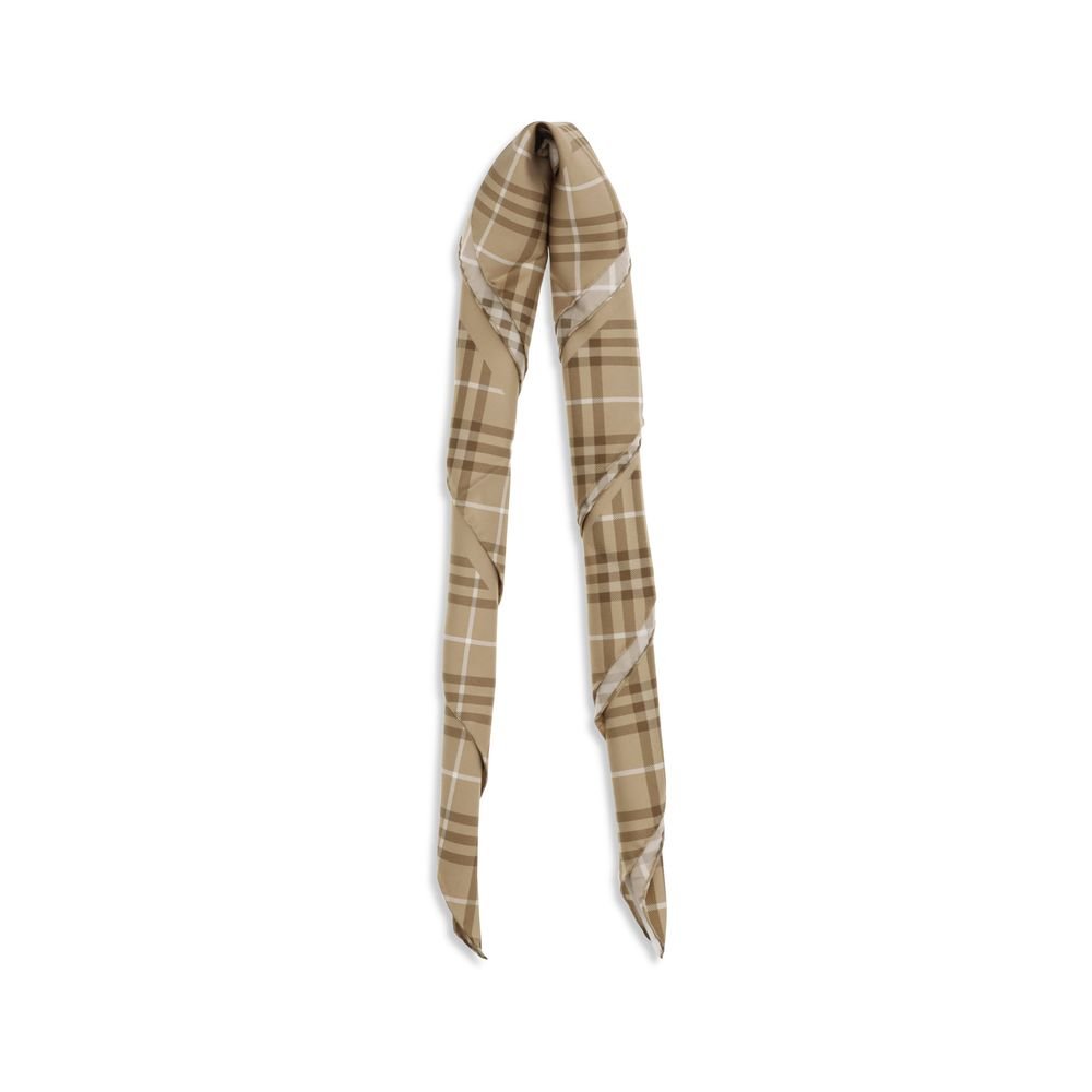 Burberry Beige Silk Scarf - Image 2