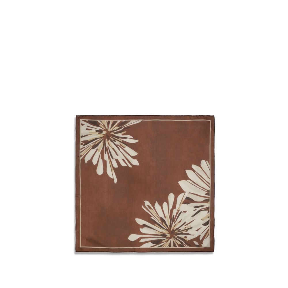 Brunello Cucinelli Bordeaux Silk Scarf - Image 2