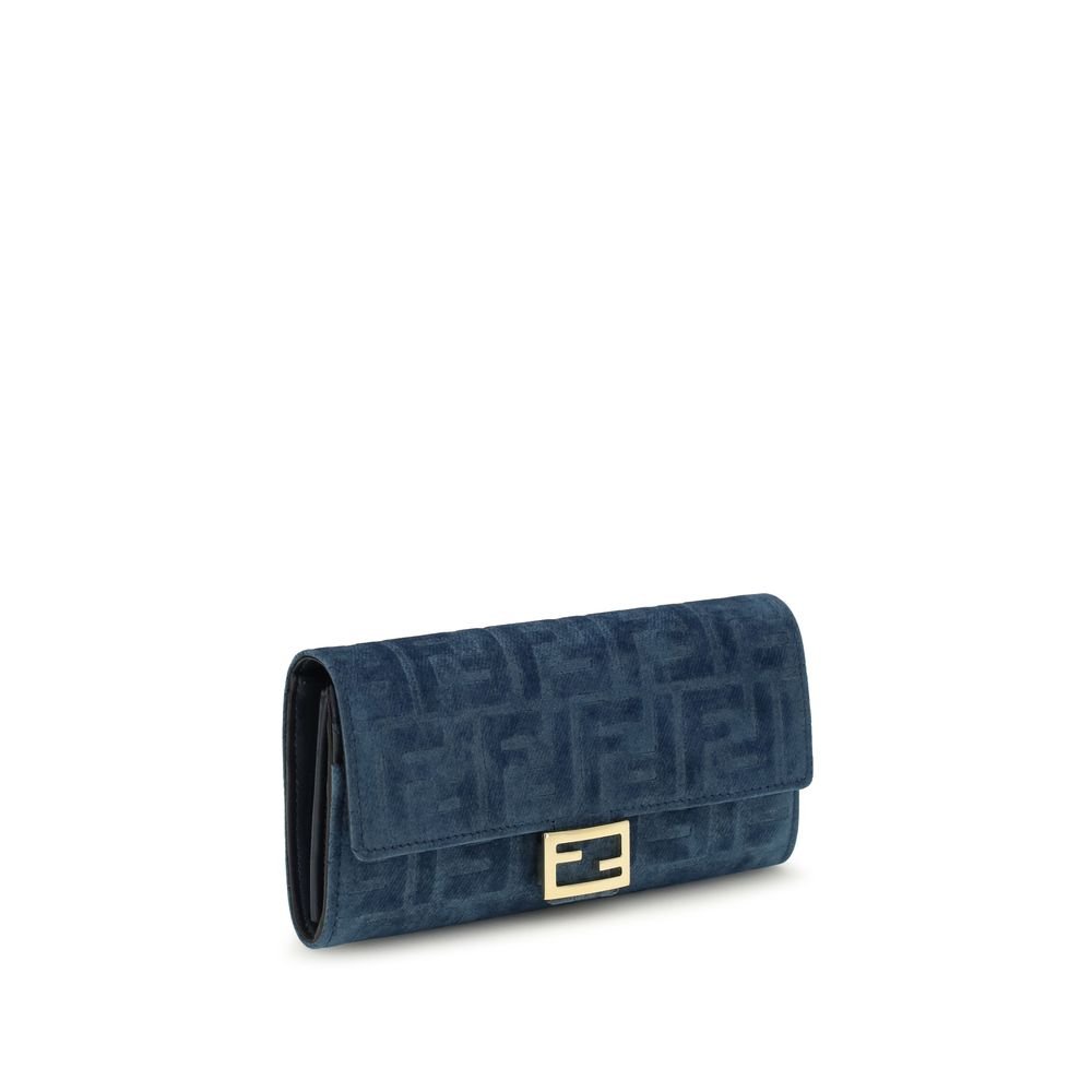 Fendi Blue Cotton Wallet - Image 2