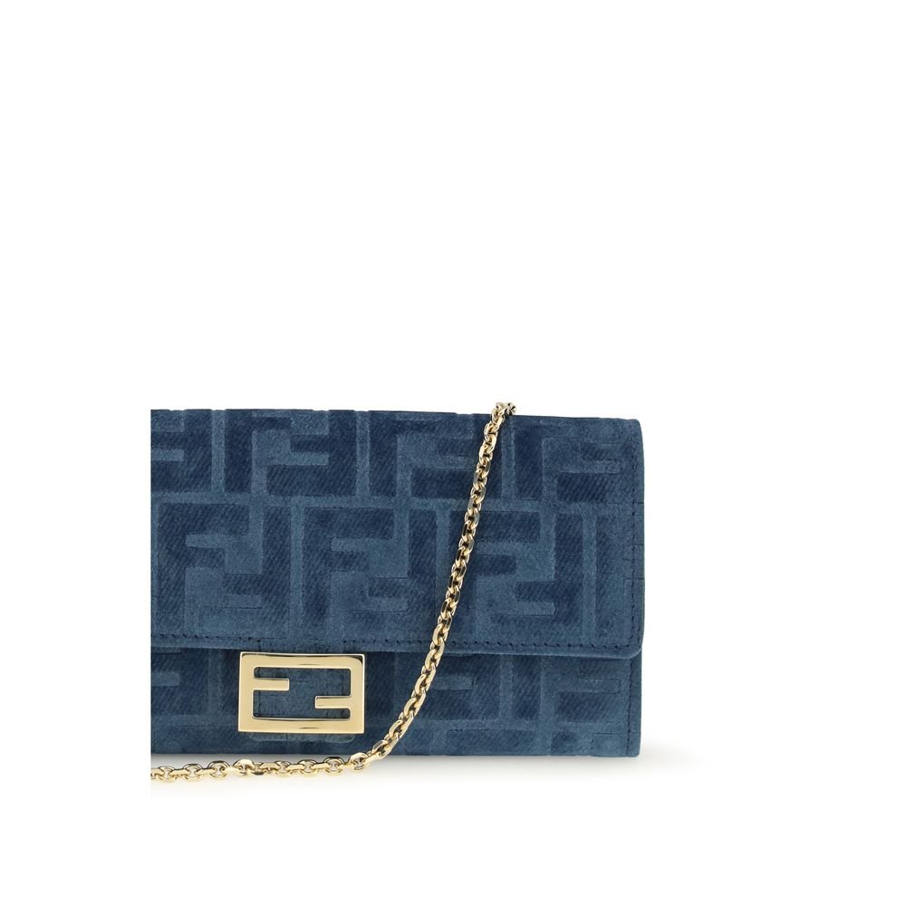 Fendi Blue Cotton Wallet - Image 4