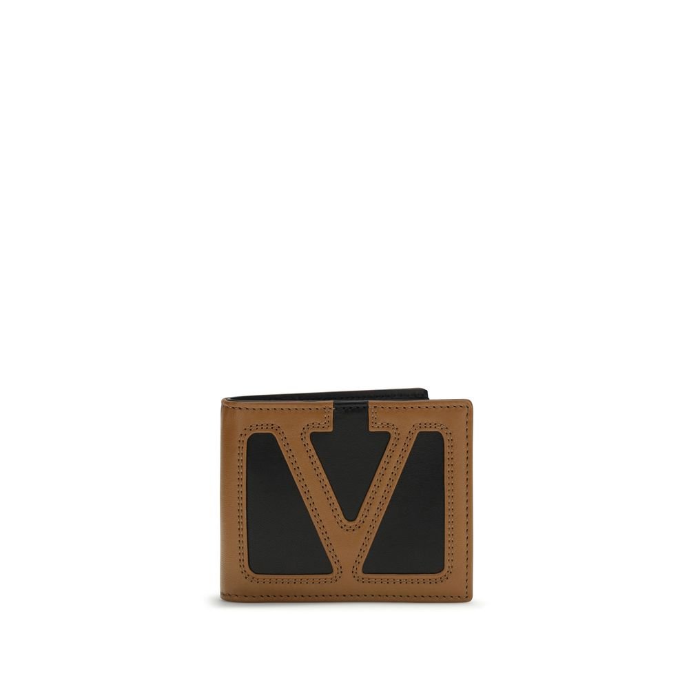 Valentino Garavani Black Calf Leather Bos Taurus Wallet