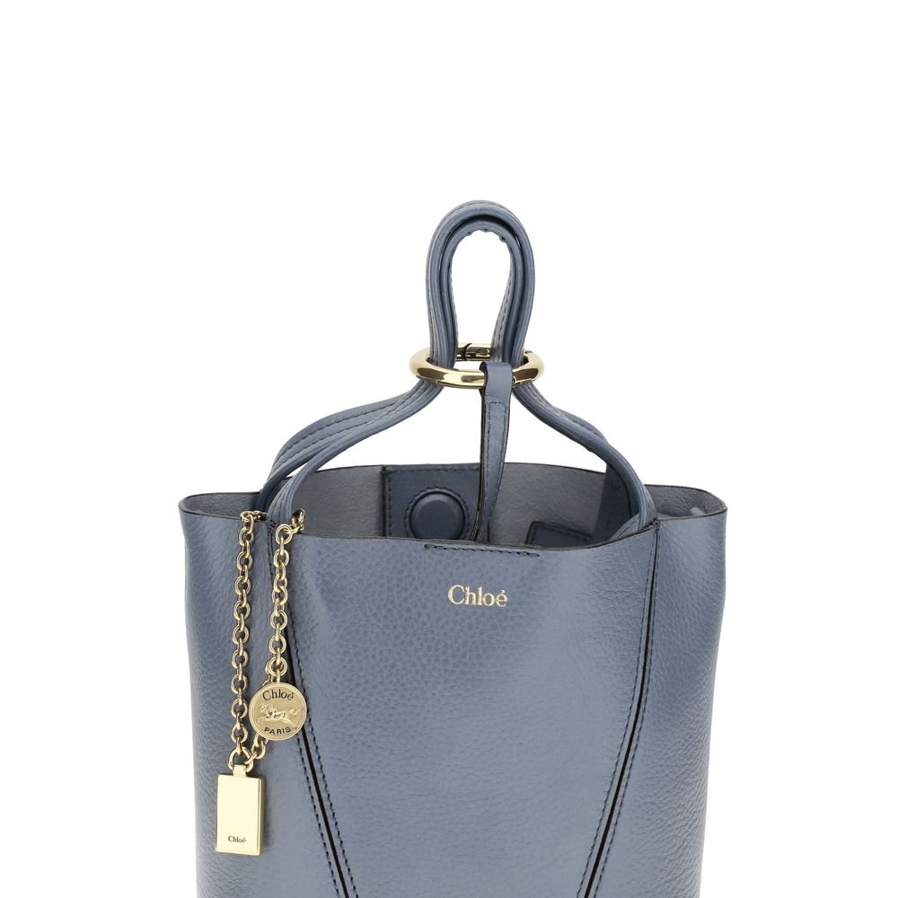 Chloé Blue Calf Leather Bos Taurus Shoulder Bag - Image 4