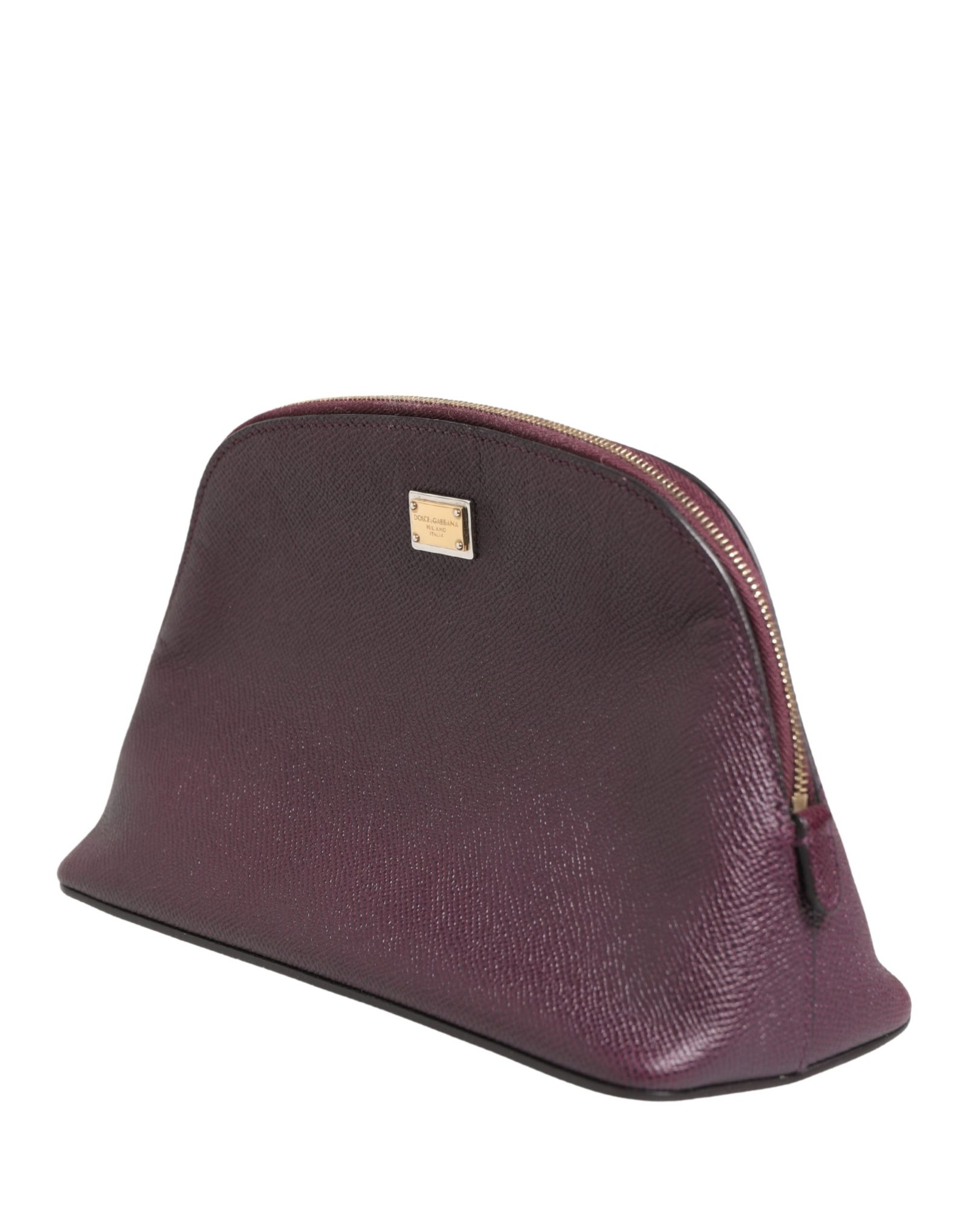 Dolce & Gabbana Dark Purple Leather DG Logo Zip Around Hand Purse Wallet - Image 3