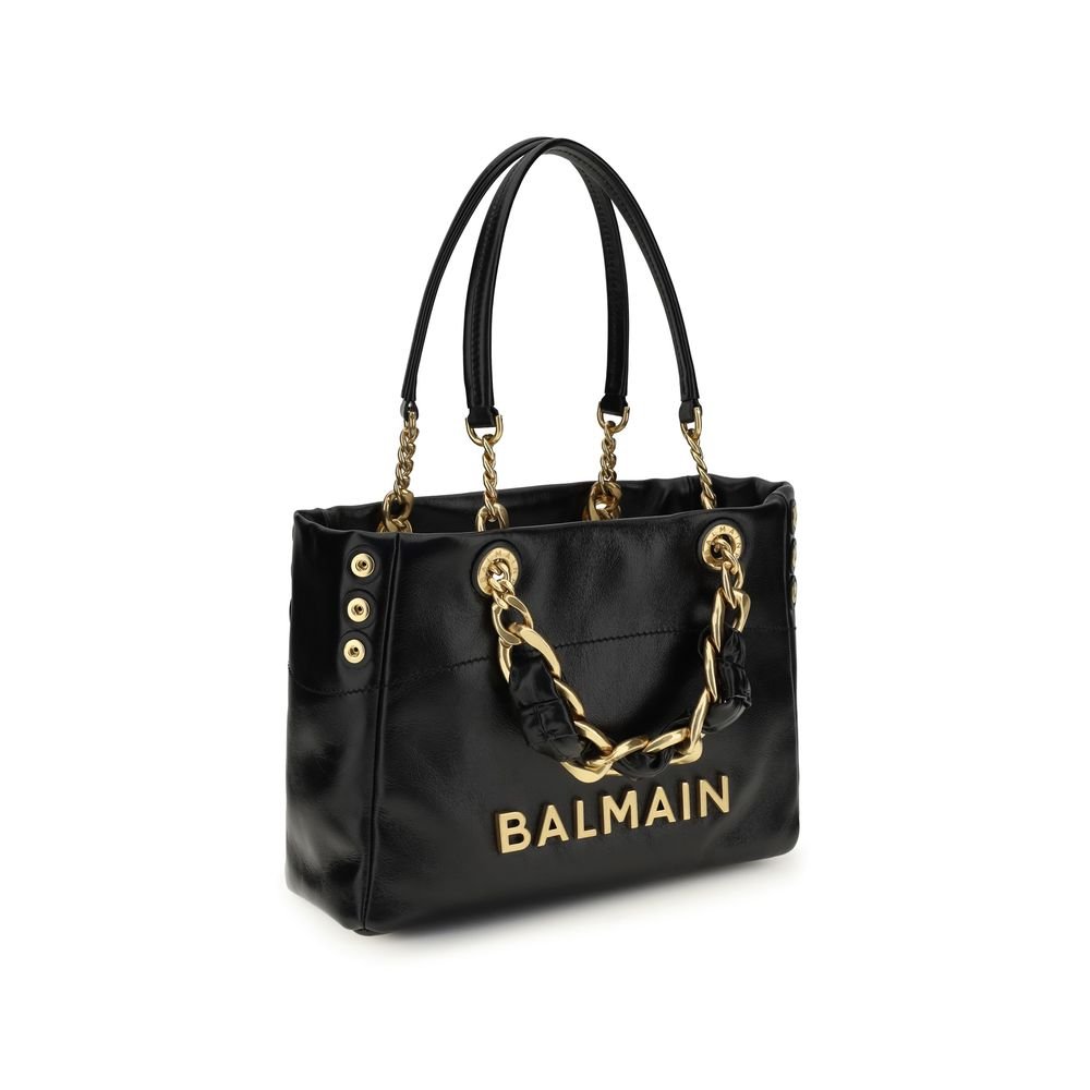 Balmain Black Calf Leather Bos Taurus Shoulder Bag - Image 2