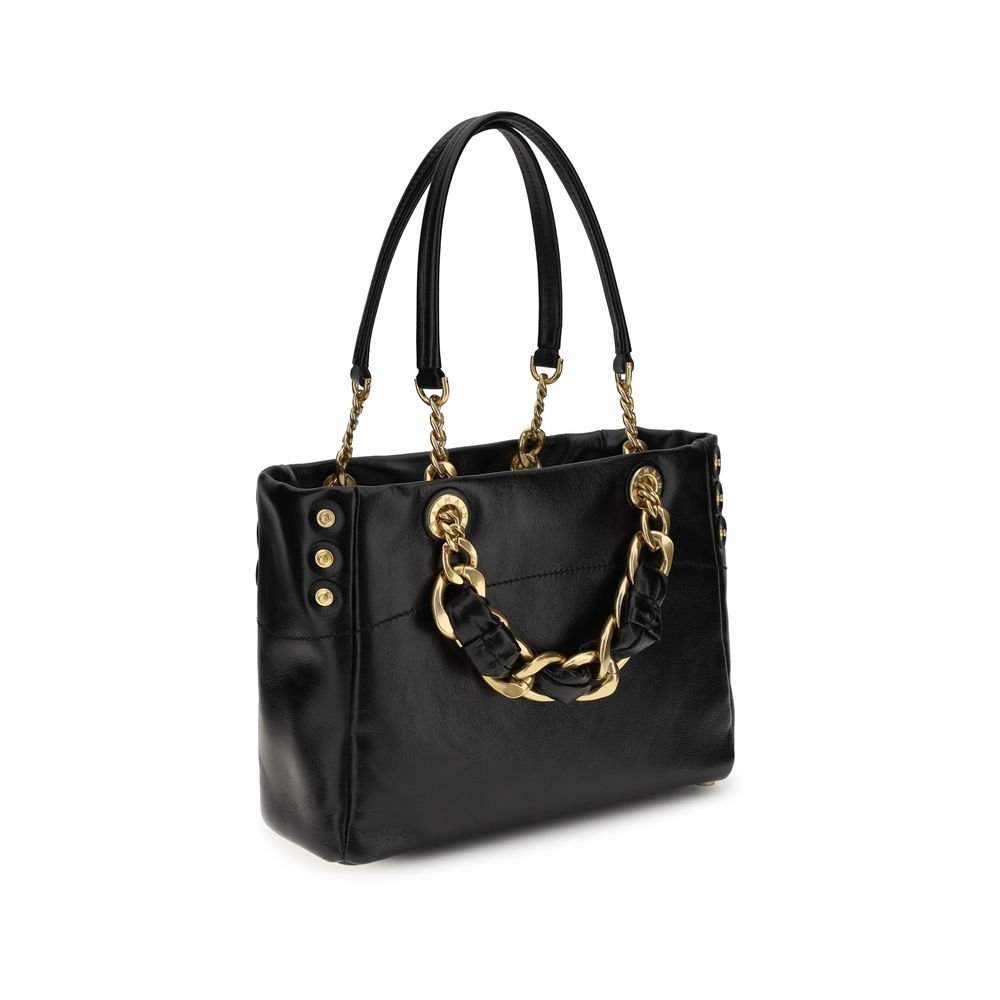 Balmain Black Calf Leather Bos Taurus Shoulder Bag - Image 3