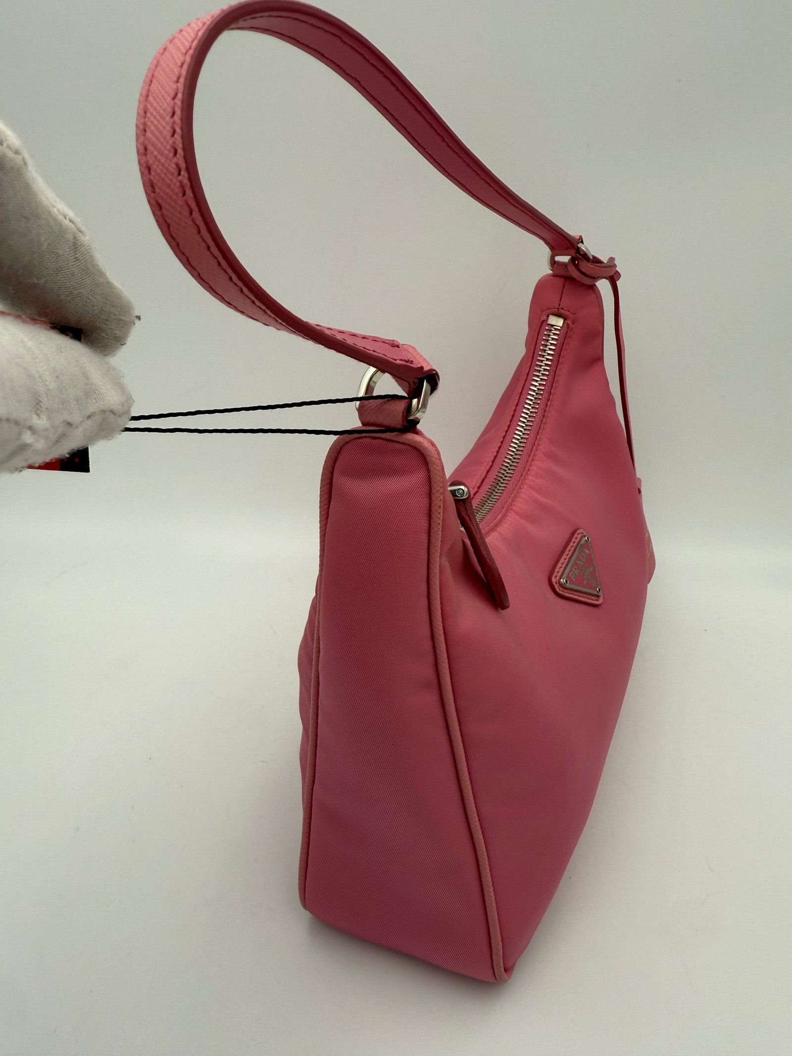 Prada PRADA HOBO Re-Nylon Pink Handbag - Image 6