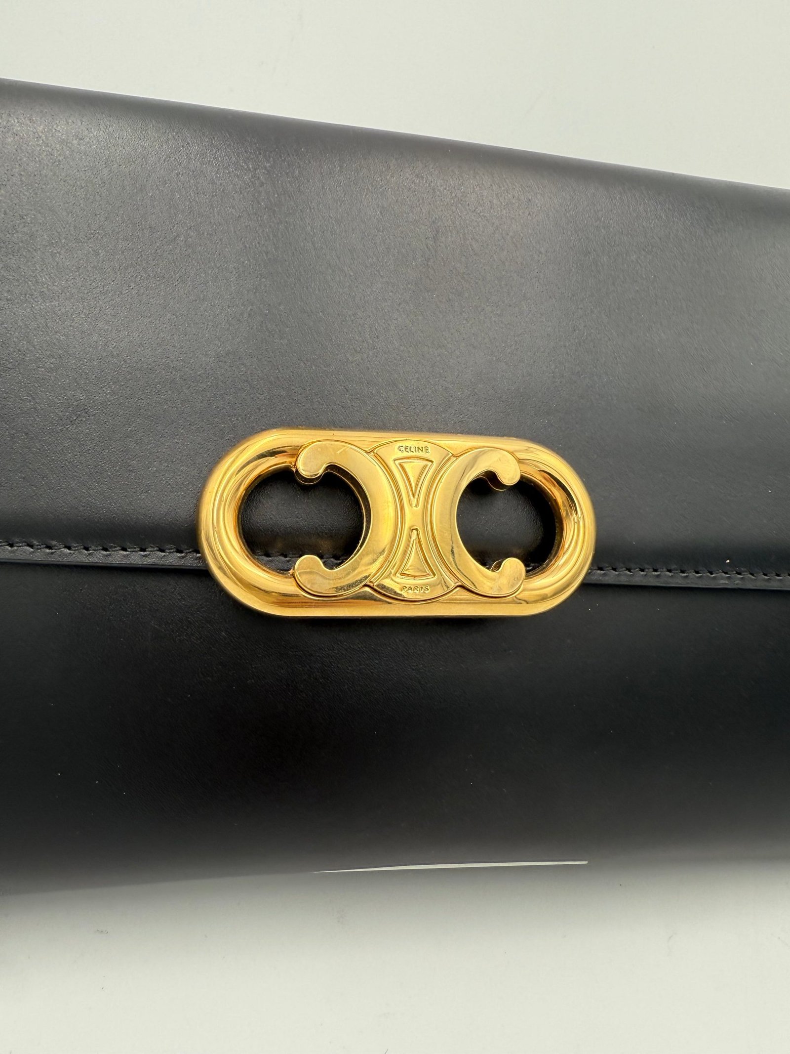 Celine CELINE TRIOMPHE Black Clutch - Image 2