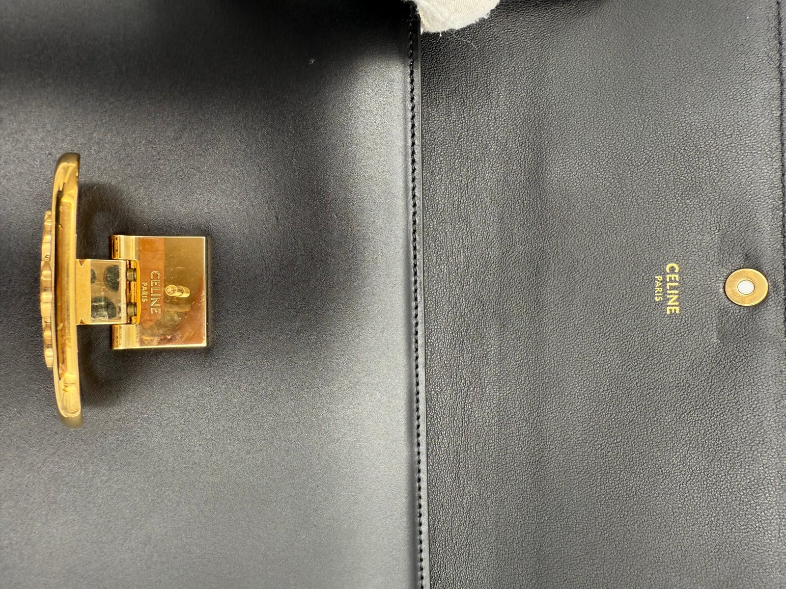 Celine CELINE TRIOMPHE Black Clutch - Image 4