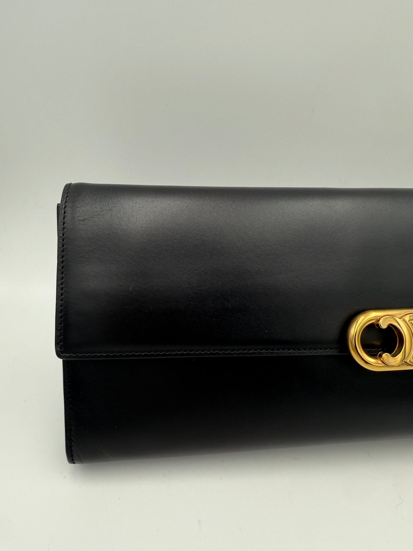 Celine CELINE TRIOMPHE Black Clutch - Image 7