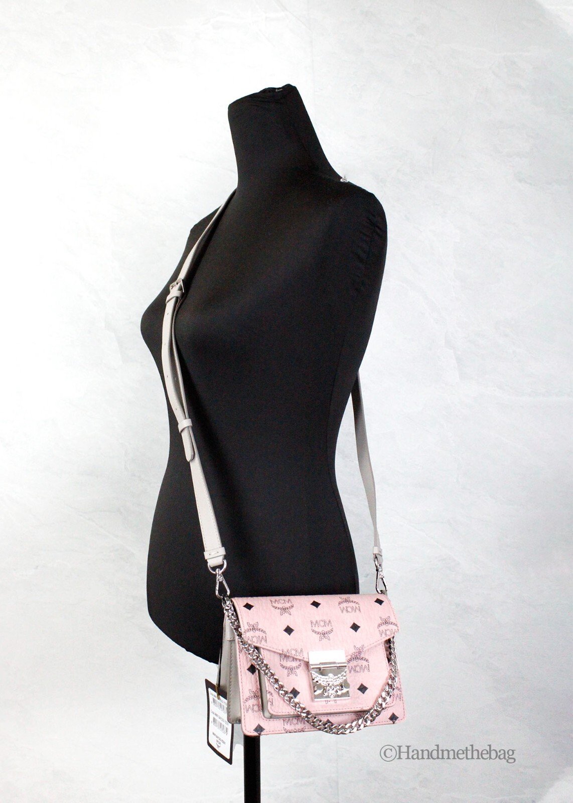 MCM Signature Patricia Leather Mini Flap Lock Crossbody Bag - Image 2