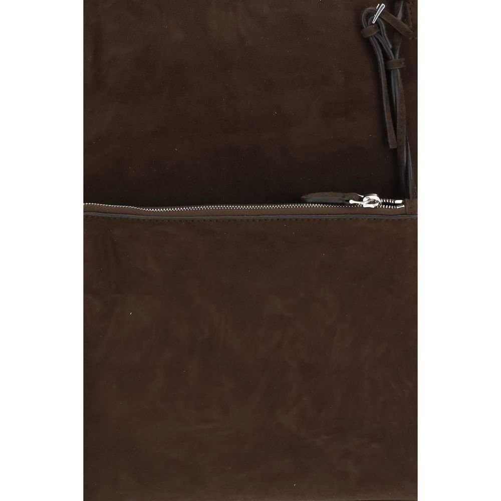 The Row Brown Lamb Ovis Aries Aries Shoulder Bag - Image 4