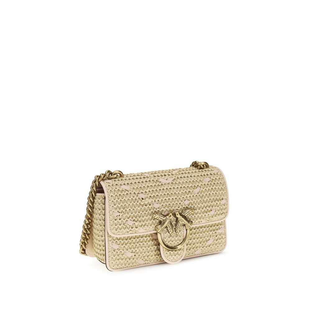 PINKO Beige Raffia Shoulder Bag - Image 2