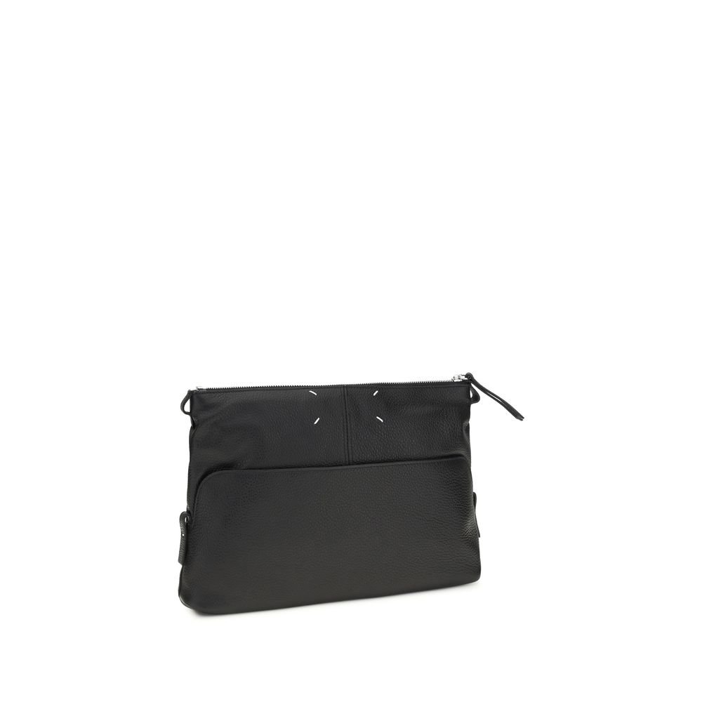 Maison Margiela Black Calf Leather Bos Taurus Clutch Bag - Image 2