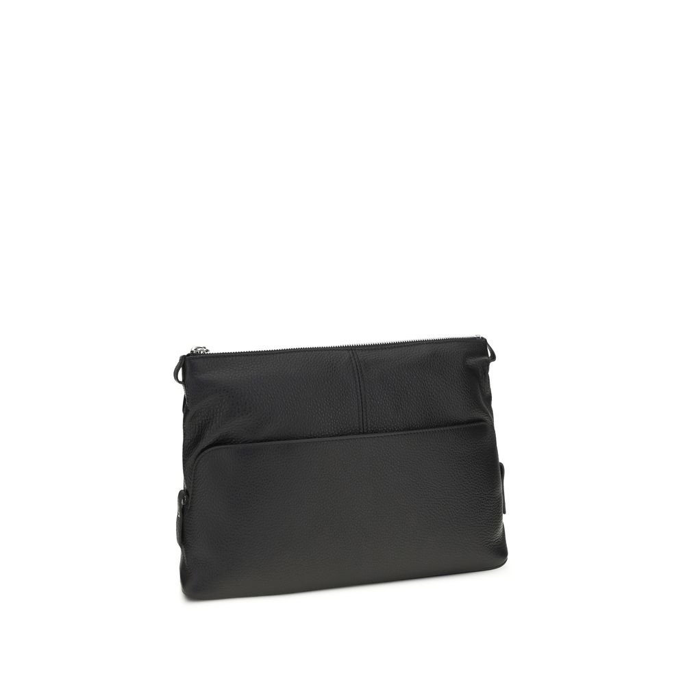 Maison Margiela Black Calf Leather Bos Taurus Clutch Bag - Image 3