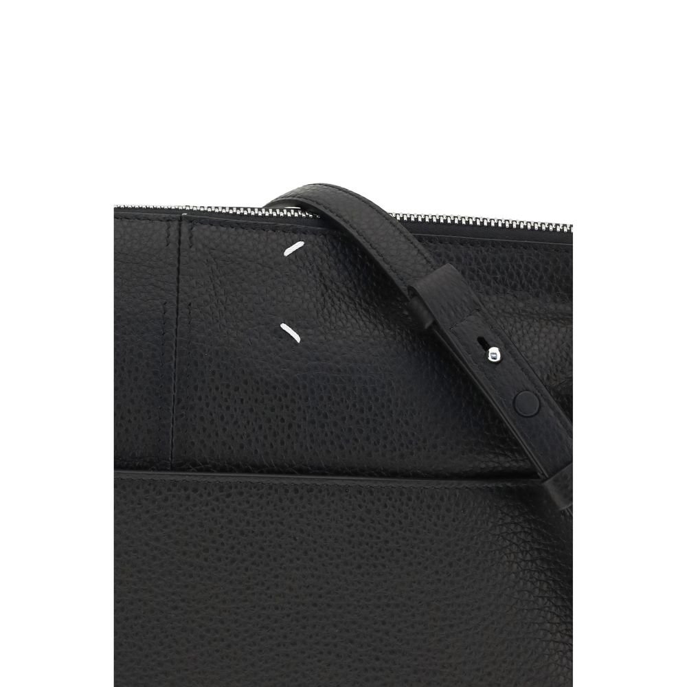 Maison Margiela Black Calf Leather Bos Taurus Clutch Bag - Image 4
