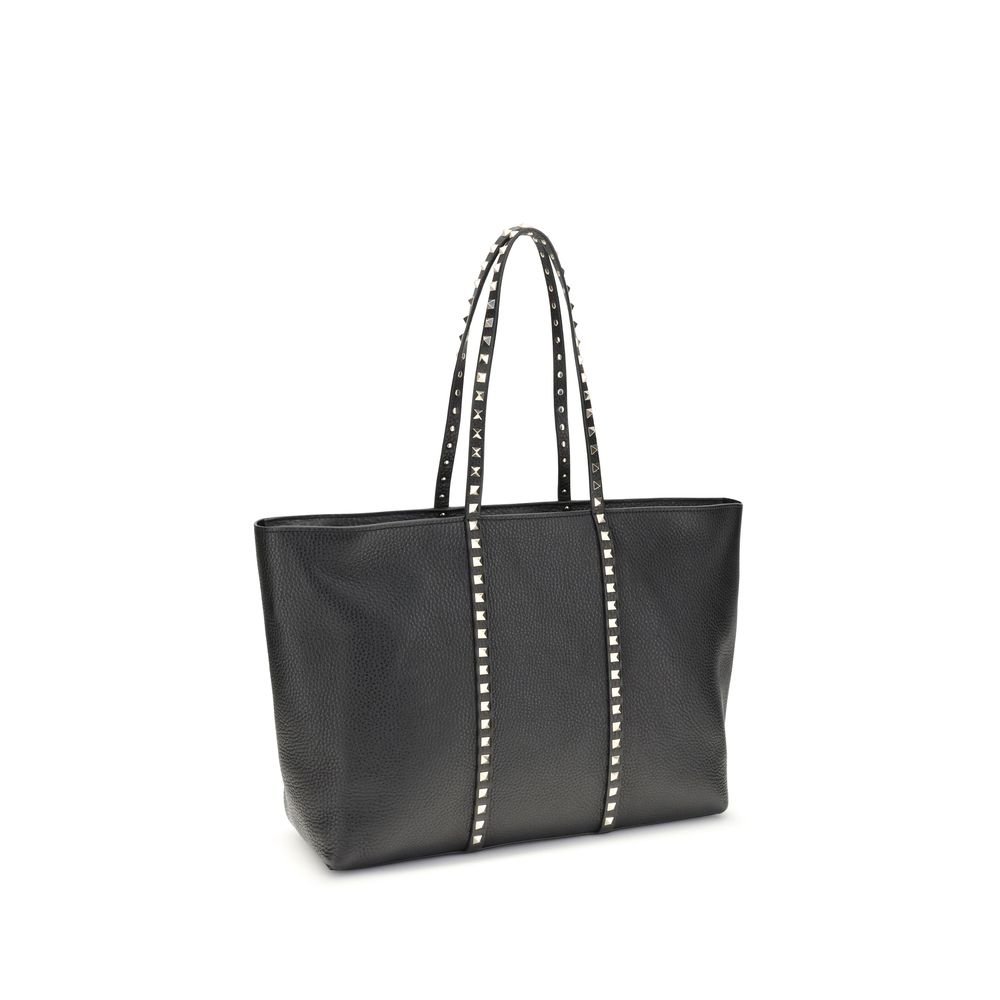 Valentino Garavani Black Calf Leather Bos Taurus Shoulder Bag - Image 2