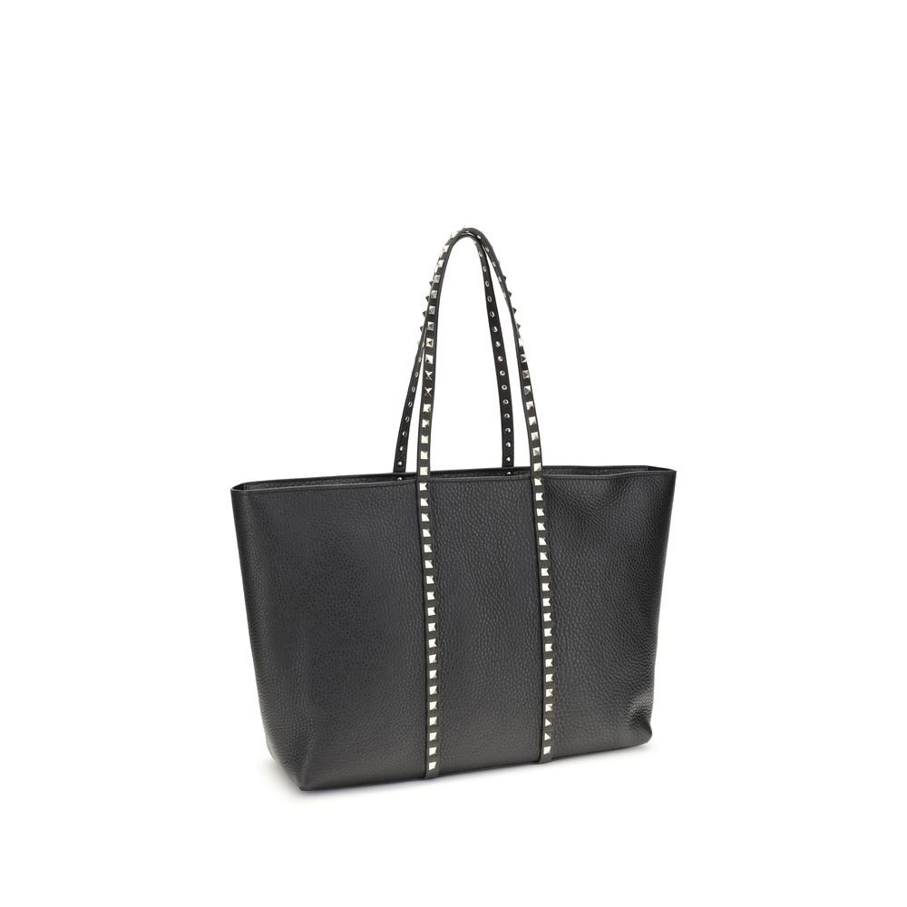 Valentino Garavani Black Calf Leather Bos Taurus Shoulder Bag - Image 3