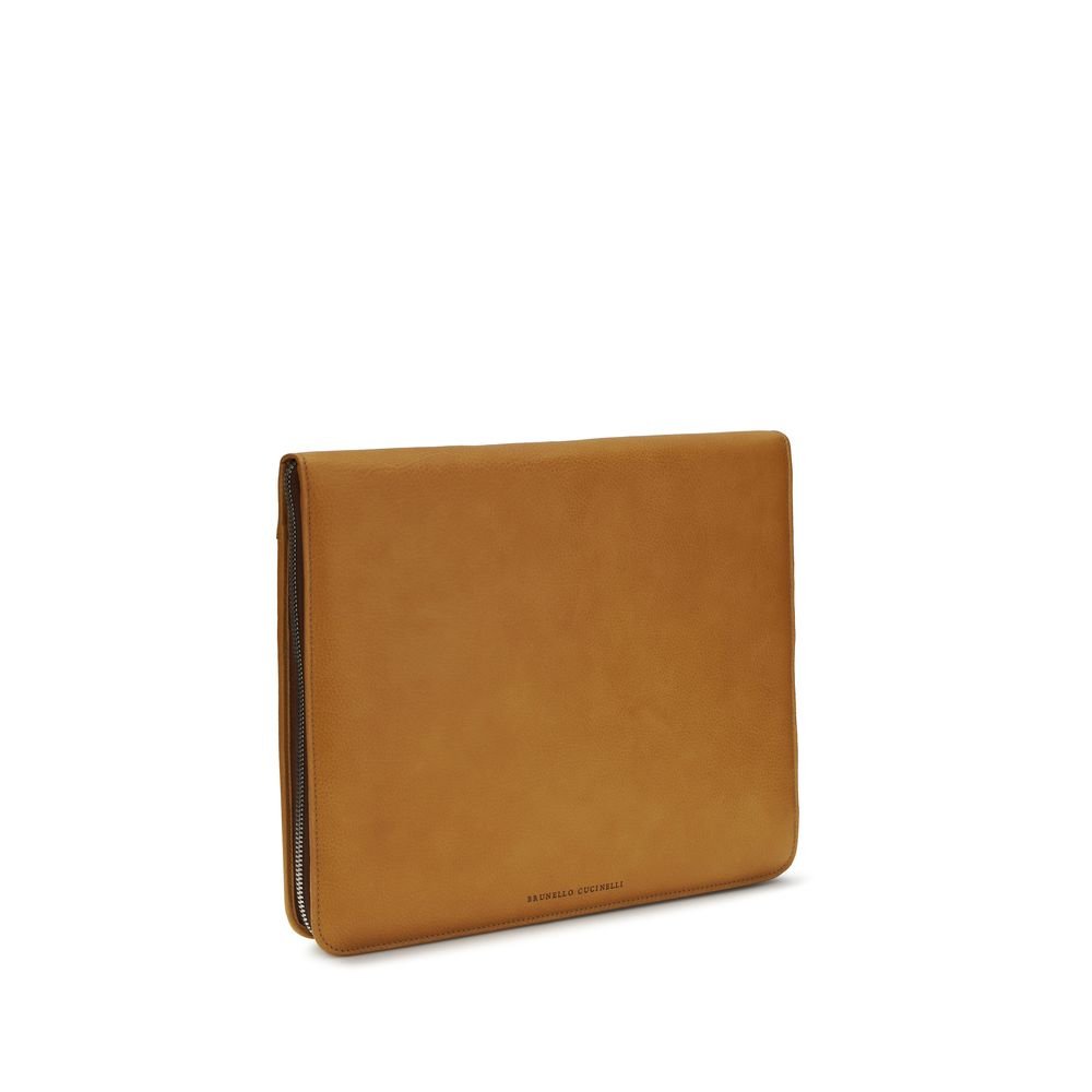 Brunello Cucinelli Brown Calf Leather Bos Taurus Wallet - Image 2