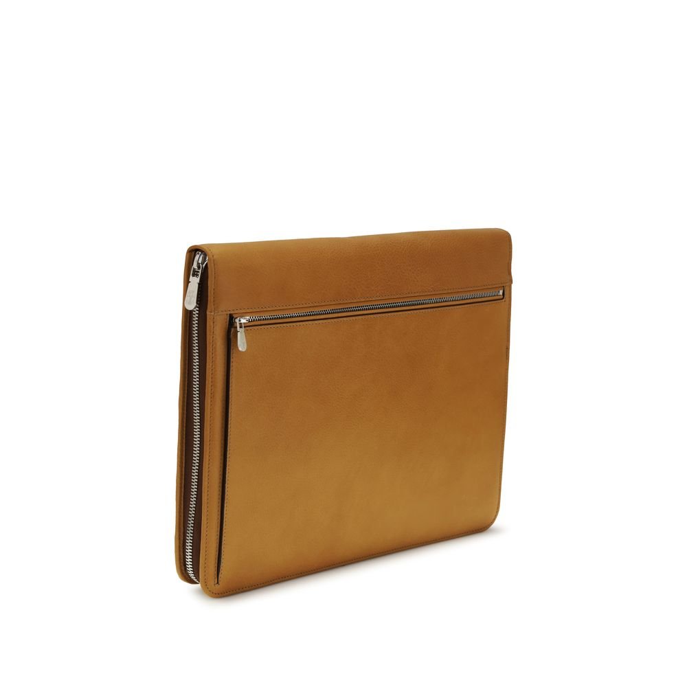 Brunello Cucinelli Brown Calf Leather Bos Taurus Wallet - Image 3