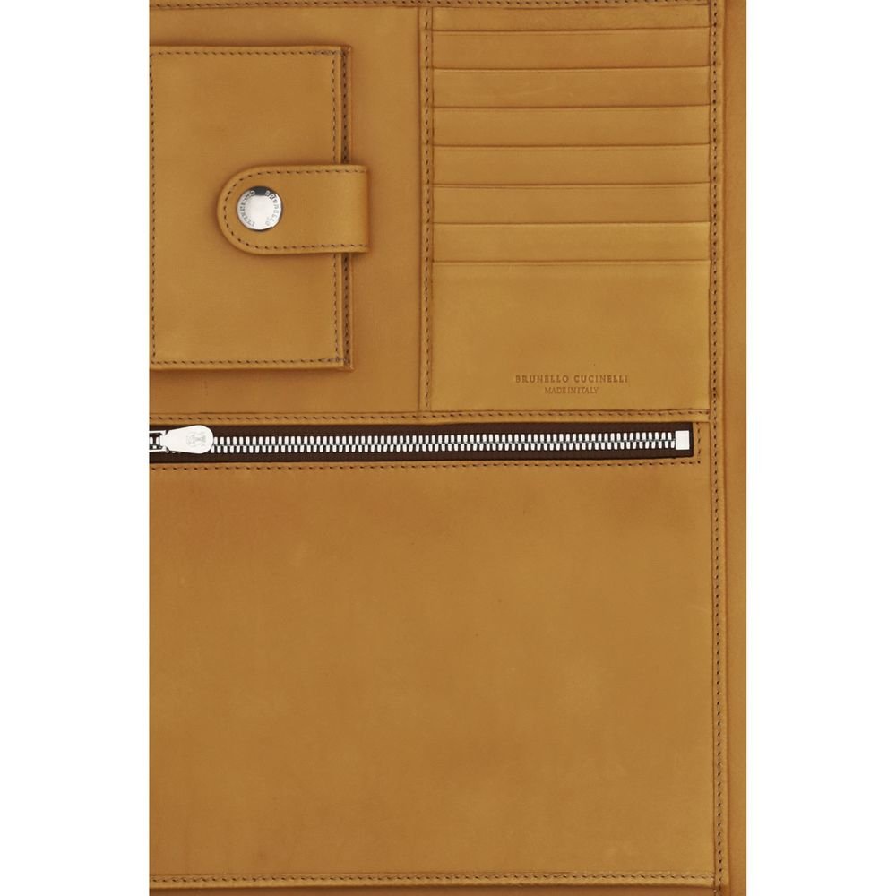 Brunello Cucinelli Brown Calf Leather Bos Taurus Wallet - Image 4