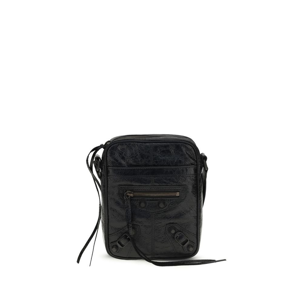 Balenciaga Black Lamb Ovis Aries Aries Shoulder Bag