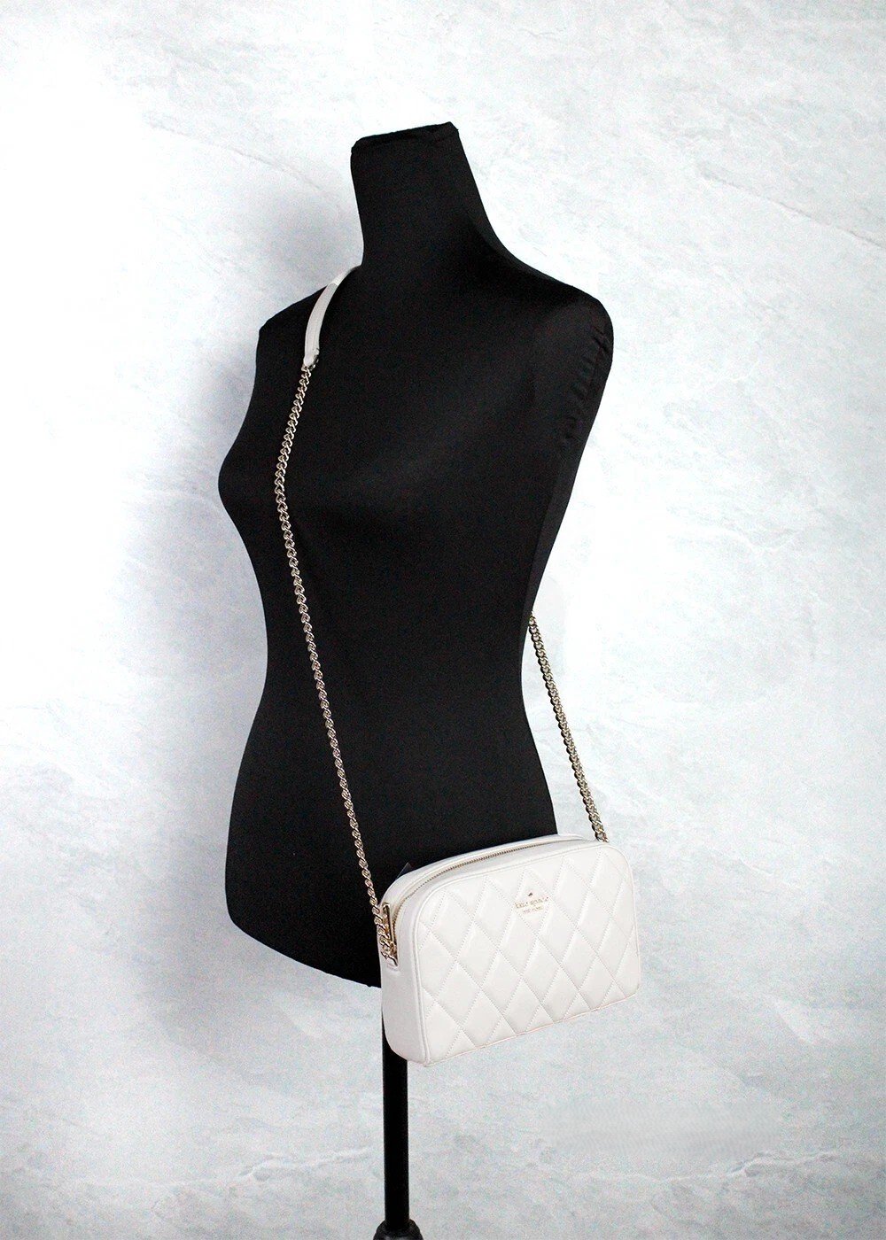 Kate Spade Carey Mini Parchment Quilted Smooth Leather Camera Crossbody Handbag - Image 6