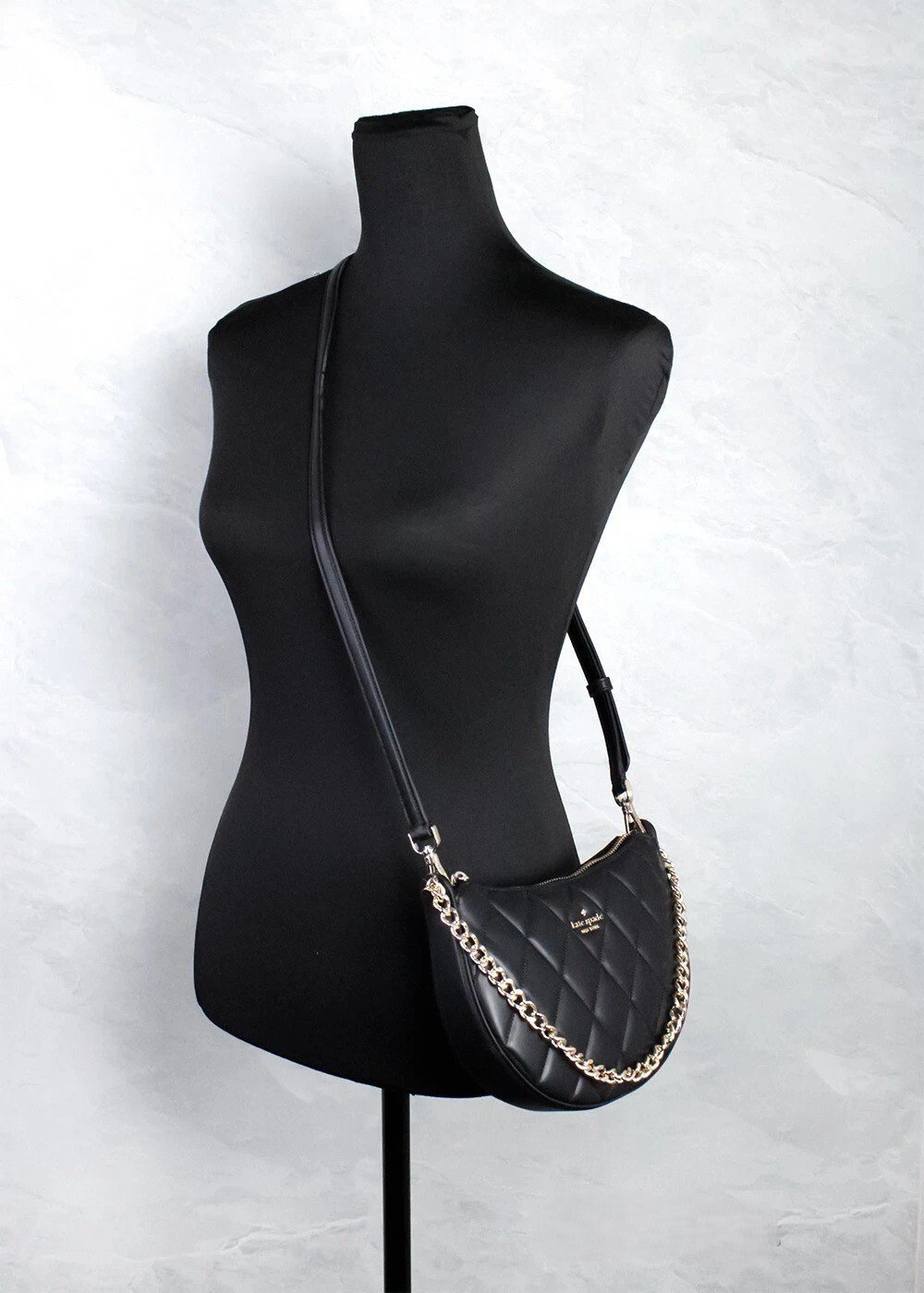 Kate Spade Carey Small Black Quilted Leather Zip Top Crossbody Bag - Image 5