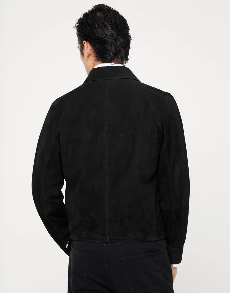 Brunello Cucinelli Black Leather Leather Jacket - Image 2