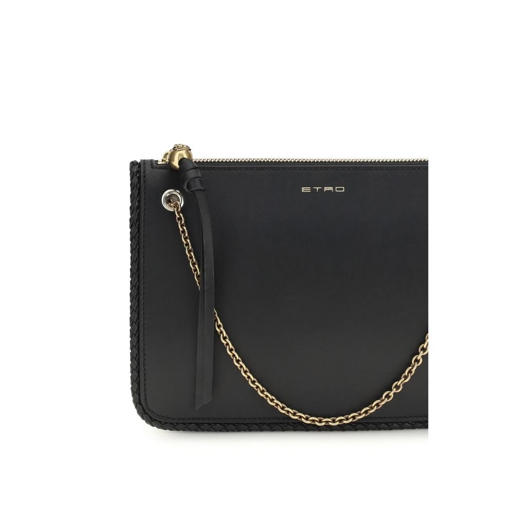 Etro Black Calf Leather Bos Taurus Clutch Bag - Image 4