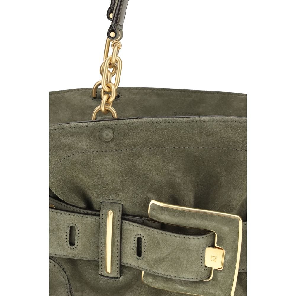 Balmain Bicolor Calf Leather Bos Taurus Handbag - Image 4