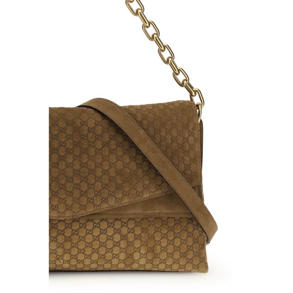 Gucci Brown Suede Leather Handbag - Image 4