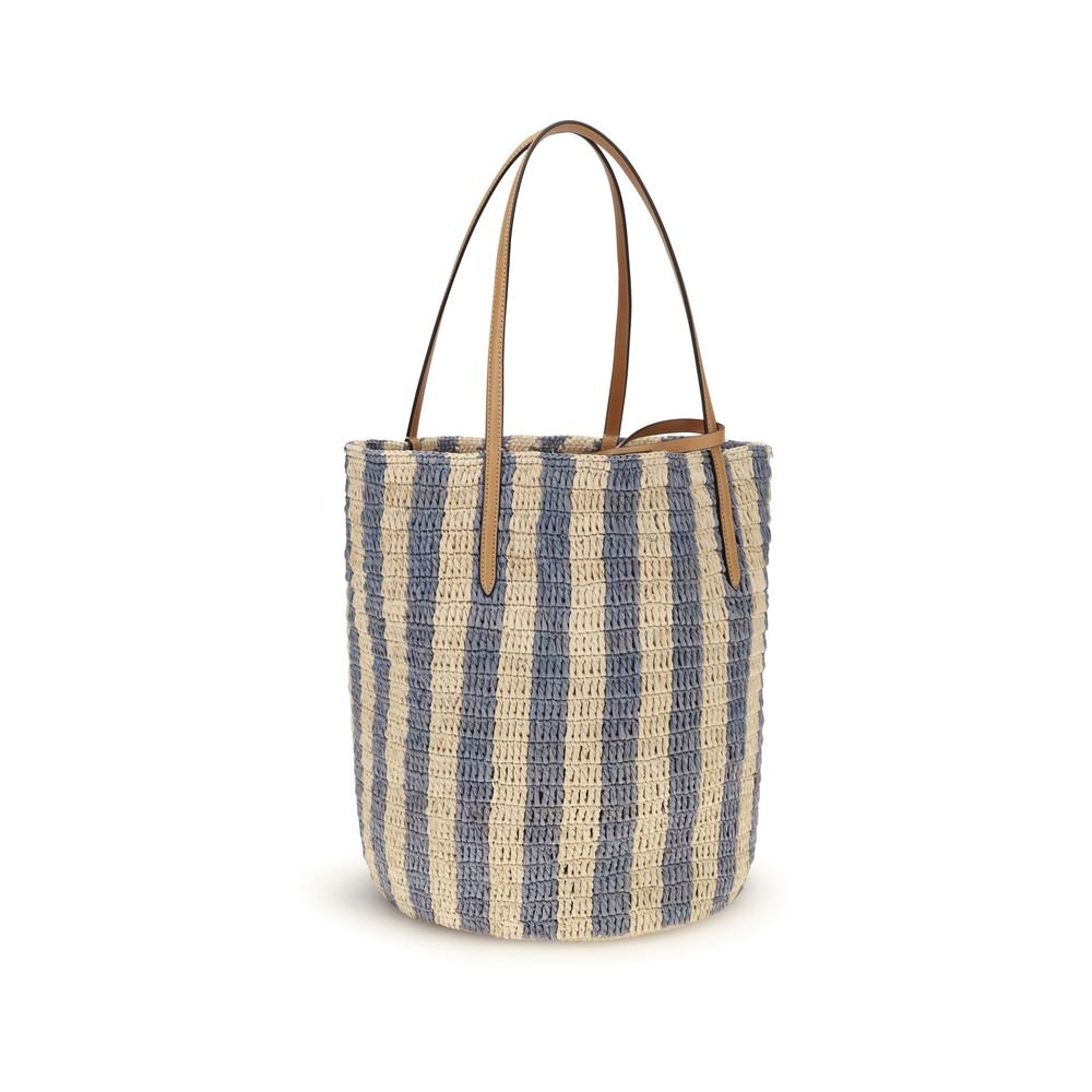 Valentino Garavani Multicolor Raffia Backet Bag - Image 3
