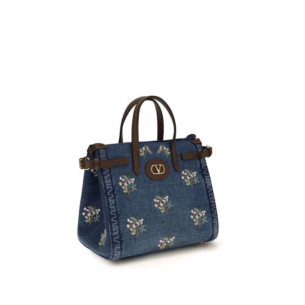 Valentino Garavani Blue Cotton Handbag - Image 2