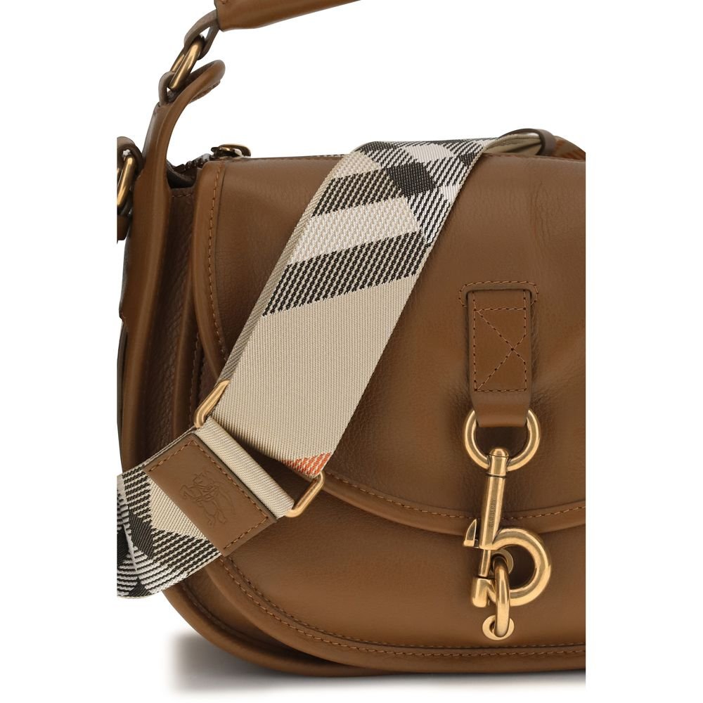 Burberry Brown Calf Leather Bos Taurus Shoulder Bag - Image 4