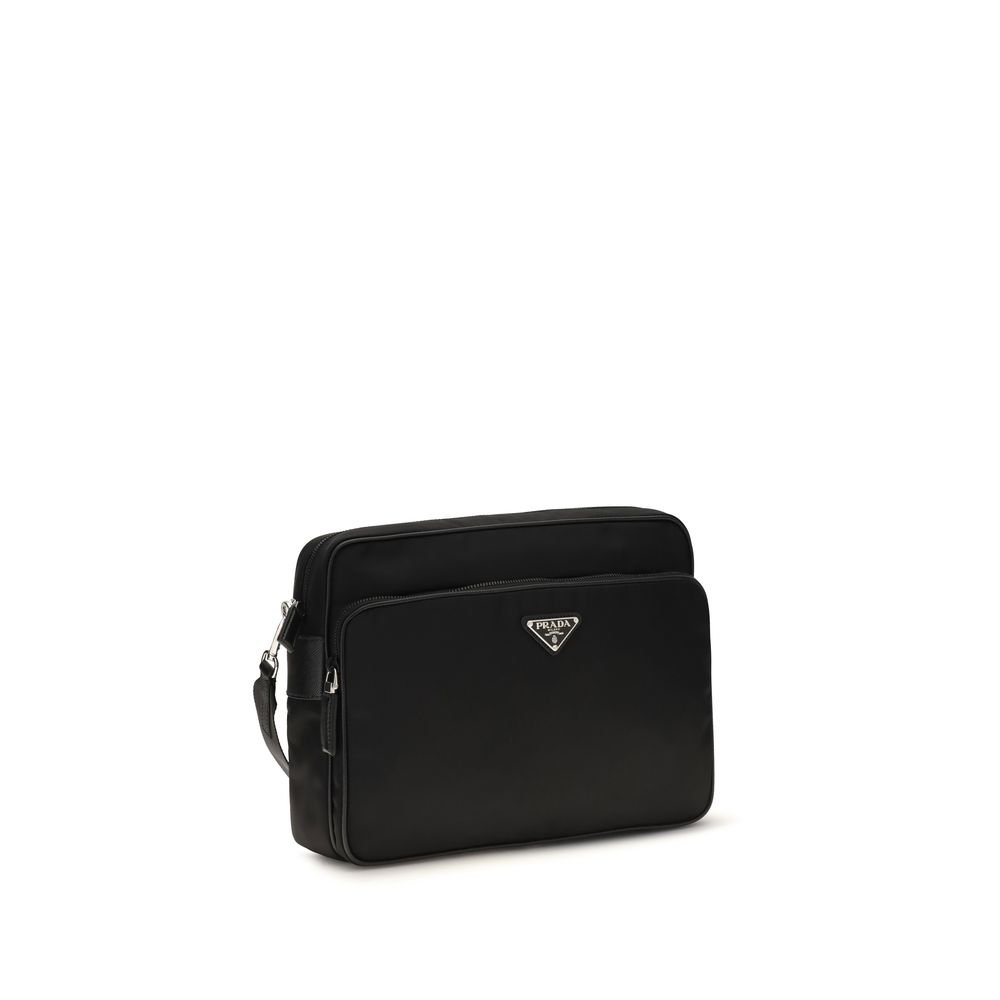 Prada Black Recycled Polyamide Shoulder Bag - Image 2